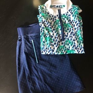 NWT Pebble Beach golf outfit! Navy, green size M!